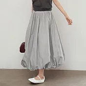 【AnZa】設計感澎澎雲朵裙花苞裙長裙(3色)      FREE 灰色