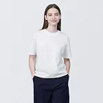 【MUJI 無印良品】女棉混天竺圓領短袖T恤 XL 白色