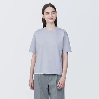 【MUJI 無印良品】女棉混天竺圓領短袖T恤 XS 灰色
