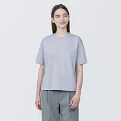 【MUJI 無印良品】女棉混天竺圓領短袖T恤 XL 灰色