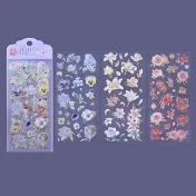 【BGM】IRIDE系列PET貼紙3枚 ‧ 花卉