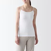【MUJI 無印良品】女棉混彈性細肩帶 XL 白色