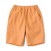 【MUJI 無印良品】兒童抗UV速乾聚酯纖維混五分褲 110 橘色
