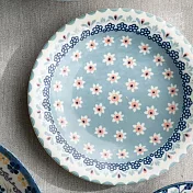 【Marusan Kondo】Polish波蘭碎花 陶瓷淺盤16cm ‧ 松藍