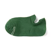 【MUJI 無印良品】女棉混腳跟防磨淺口直角襪23-25cm 綠色