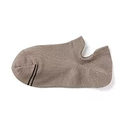 【MUJI 無印良品】女棉混腳跟防磨淺口直角襪23-25cm 灰棕