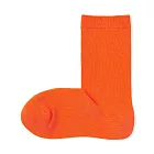 【MUJI 無印良品】女棉混足口柔軟舒適直角襪23-25cm 淺橘