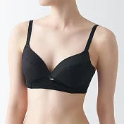 【MUJI 無印良品】女尼龍可調整胸型胸罩 XL 黑色