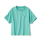 【MUJI 無印良品】兒童棉混聚酯纖維涼感寬版短袖Ｔ恤 110 淺綠