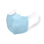 順易利- 兒童3D立體醫用寬耳帶口罩-50片/盒(寬版耳帶 無鼻樑壓條)多款可選 (藍色)