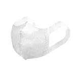 順易利- 兒童3D立體醫用寬耳帶口罩-50片/盒(寬版耳帶 無鼻樑壓條)多款可選 (白色)