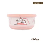 【HOUSUXI 舒熙】迪士尼 瑪麗貓系列-不鏽鋼雙層隔熱碗420ml