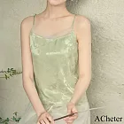 【ACheter】 無袖上衣薄款可外穿內搭簡約吊帶短版上衣# 121573 XL 綠色
