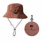 【EZlife】薄款防水速乾可收納漁夫帽 焦糖色