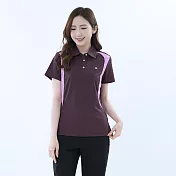 【遊遍天下】女款顯瘦抗UV吸濕排汗短袖機能POLO衫(GS1048) 2XL 暗紫