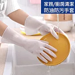 4雙組★廚房清潔手套 防油防污家務手套PVC  M透白