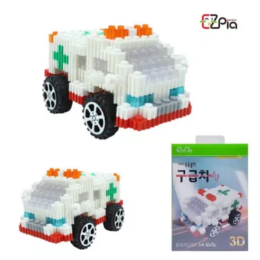 博客來-交通工具系列造型拼豆救護車