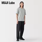 【MUJI 無印良品】MUJI Labo男傳統編織天竺圓領短袖T恤 L 灰色