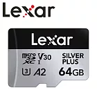 Lexar 雷克沙 64GB Silver Plus microSDXC UHS-I A2 U3 V30 記憶卡
