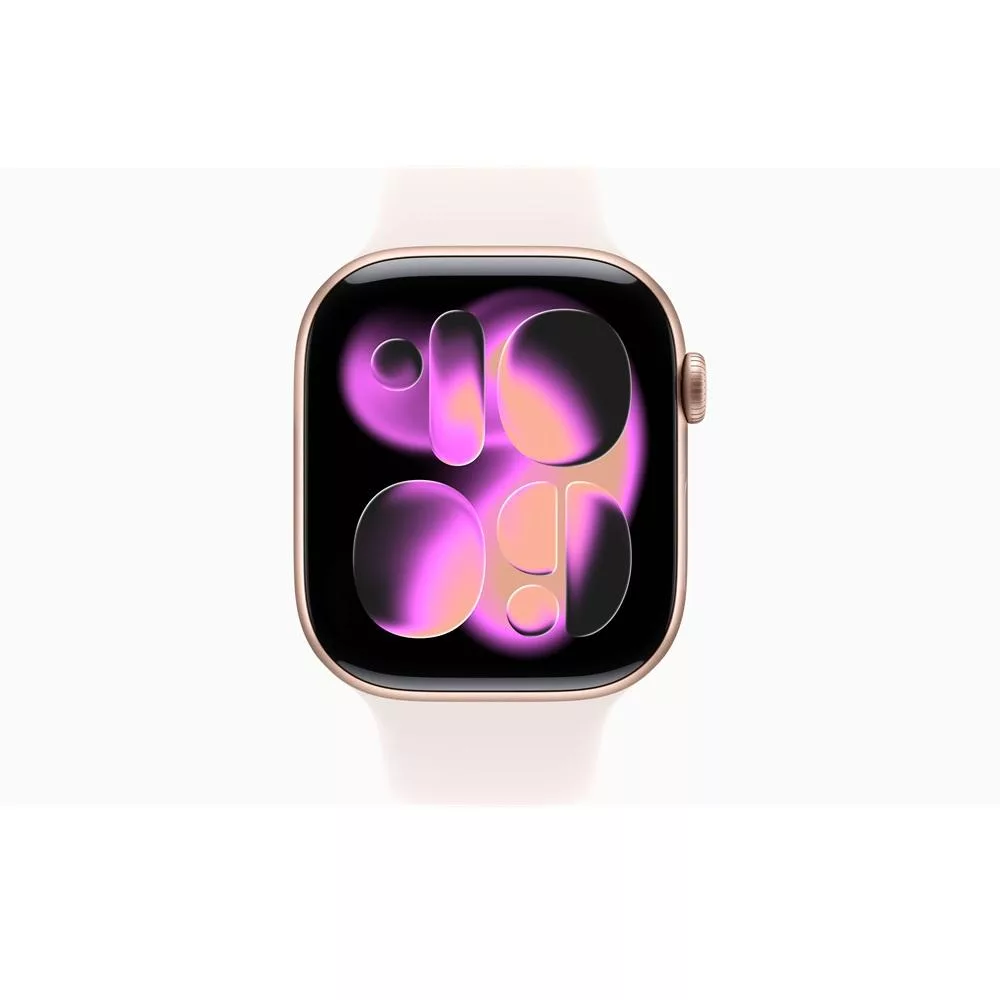 Apple Watch S11 GPS 46mm鋁金屬錶殼+運動型錶帶 玫瑰金錶殼+淡胭粉錶帶M/L