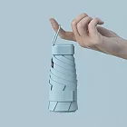 【KISSDIAMOND】小清新便攜手動環扣傘(KDU-1002) FREE 天藍