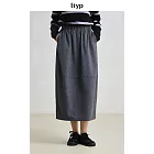 ltyp旅途原品 羊毛混紡花苞半裙 2025年新款文藝廓形半身裙女冬季 M L M 雷雨灰