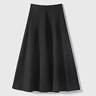 【MsMore】 復古時髦毛呢傘形中長款半身裙# 127032 M 灰色