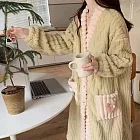 【AnZa】彩虹撞色保暖珊瑚絨睡袍居家服(2色) FREE 淺綠