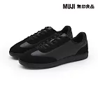【MUJI 無印良品】柔軟鞋墊拼接休閒鞋 25.5cm 黑色