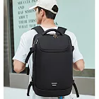 TC 旅行出差大容量電腦背包 可增量雙肩背包 35L-50L 黑色