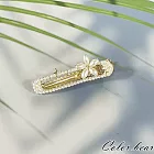 【卡樂熊】韓系氣質輕奢珍珠造型髮夾/邊夾- 珍珠橢圓花