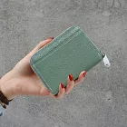 【HandStyle】女短夾 極簡風荔枝紋風琴式拉鍊女用短夾(89060) _墨綠