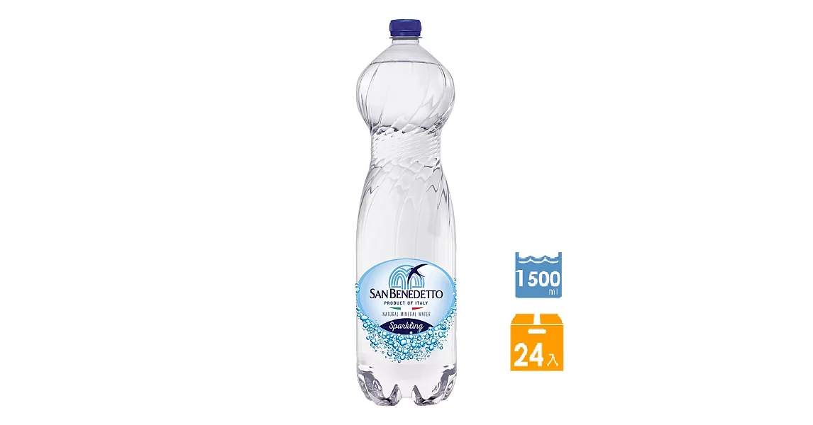 SB聖碧濤義大利天然氣泡礦泉水 -- 1.5L( 2箱.共24瓶)