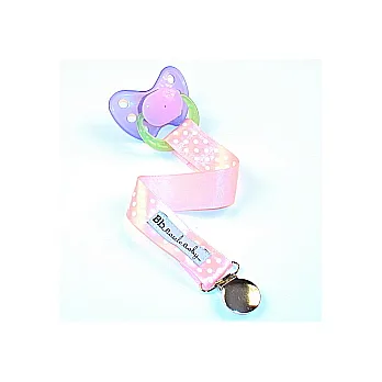 美國Bazzle Baby,造型奶嘴夾、玩具夾,Pinky Dot!