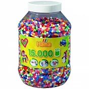 《Hama 拼拼豆豆》15,000 顆拼豆補充罐-00號基礎十色混色