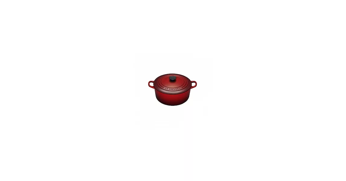 LE CREUSET-圓形鑄鐵鍋(櫻桃紅.直徑18cm)