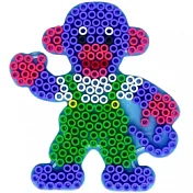《Hama 幼兒大拼豆》幼兒大豆豆專用透明模型板-猴子