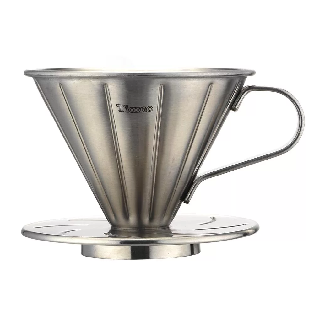 Tiamo V01不銹鋼圓錐咖啡濾杯組(HG5033)