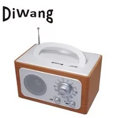 DIWANG復古手提收音機─白色(CR─102W)~贈送變壓器
