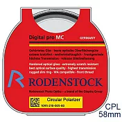 RODENSTOCK PRO系列 環型偏光濾鏡_ Pro Digital Circular Pol  Filter M58