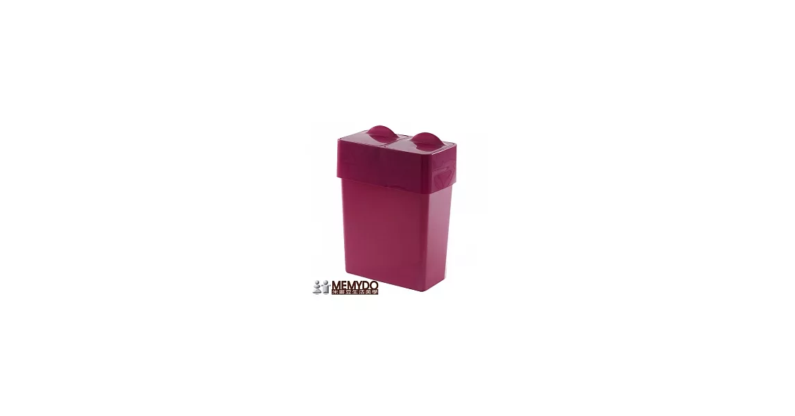 【Ecolid can】雙口回收桶-櫻桃紅