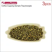 Tiamo 三角型陶瓷生豆盤3入-米黃色 (HG9282)
