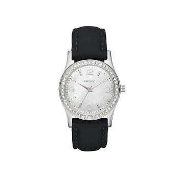 DKNY 雅緻美型都會仕女腕錶(黑)