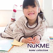 棉花田【NuKME】兒童時尚創意保暖印花袖毯-米色雪花 米色雪花