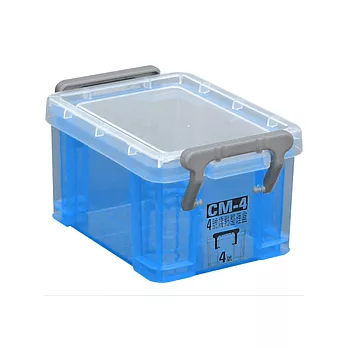 《冰磚》透明迷你收納整理盒(0.34L)12入 透藍、透明2色