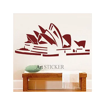 Art STICKER璧貼 。Sydney (B026-酒紅)