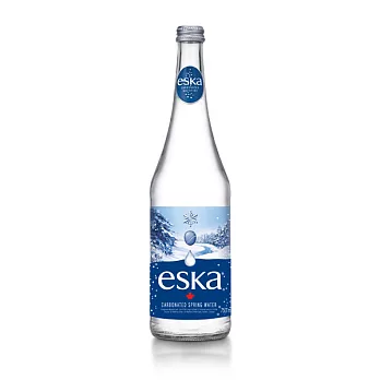 加拿大eska愛斯卡氣泡天然冰川水玻璃瓶 750mlx12瓶