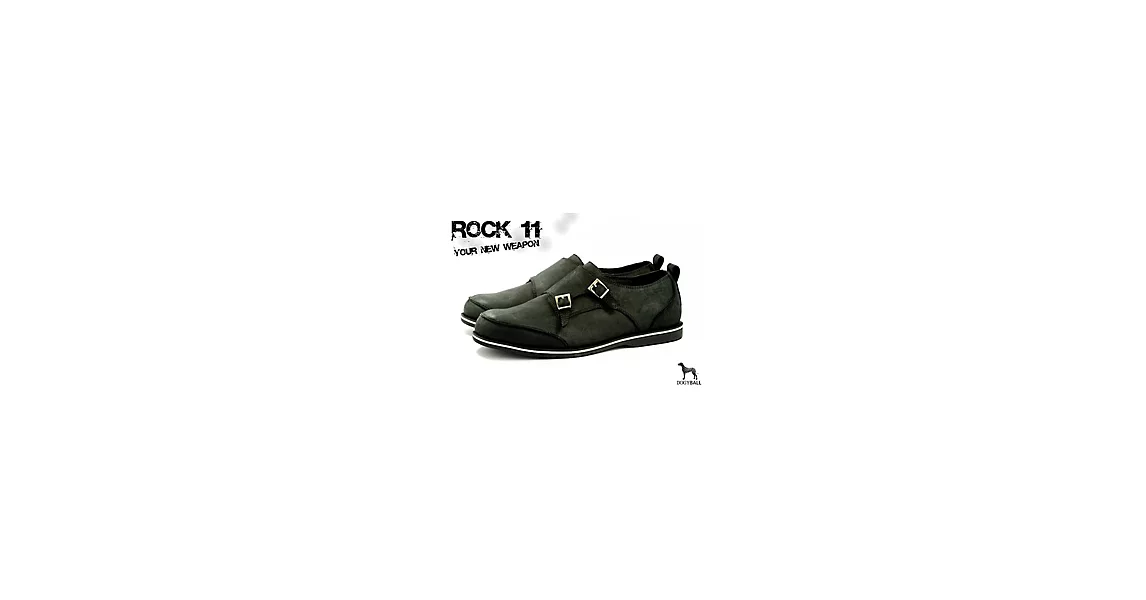 【Dogyball】Rock 11鞋款-低調黑色搖滾風-免鞋帶41黑色