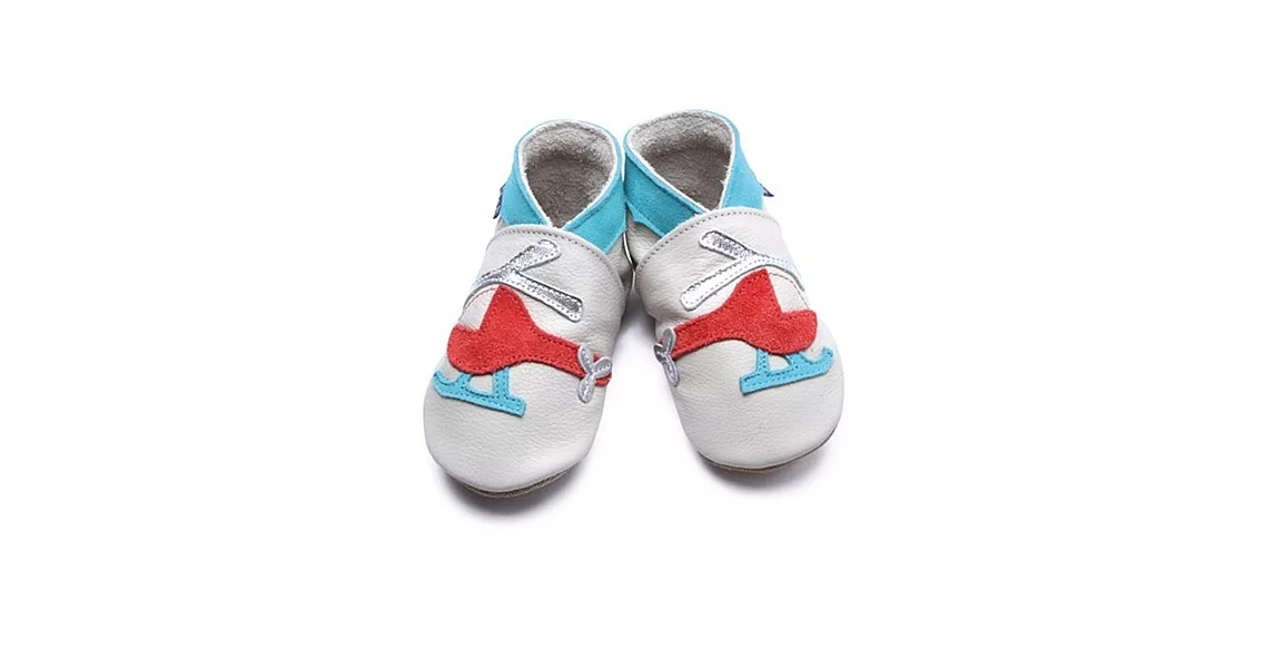 英國製Inch Blue,真皮手工學步鞋禮盒,Helicopter-Stone/Turquoise(6~12M)