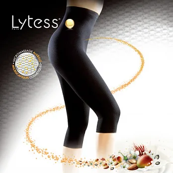 【Lytess法國原裝】 消橘皮 按摩緊緻塑身7分褲L黑色
